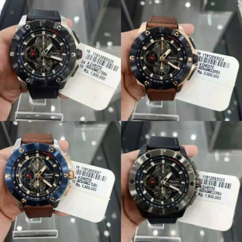 JAM TANGAN PRIA ALEXANDRE CHRISTIE AC 6549 AC6549 BLACK ORIGINAL MURAH