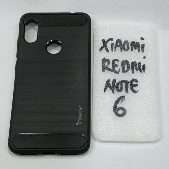 XIAOMI REDMI NOTE 6 softcase ipaky silikon karet hitam mantap murah