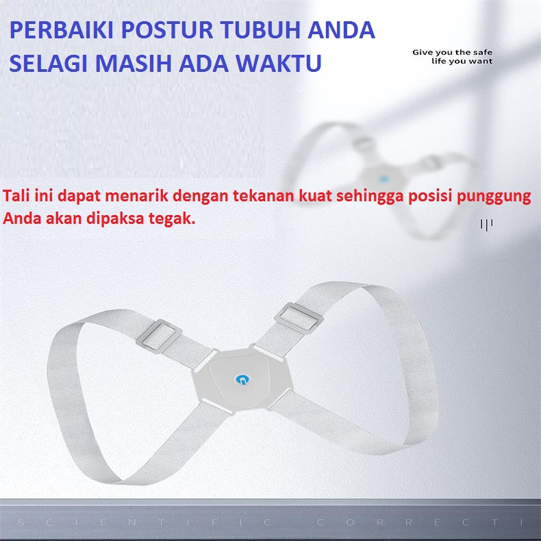 Alat Terapi Punggung Penegak Punggung Bungkuk Tali Body Harness Korektor Postur Punggung Smart Adjustable Back Support