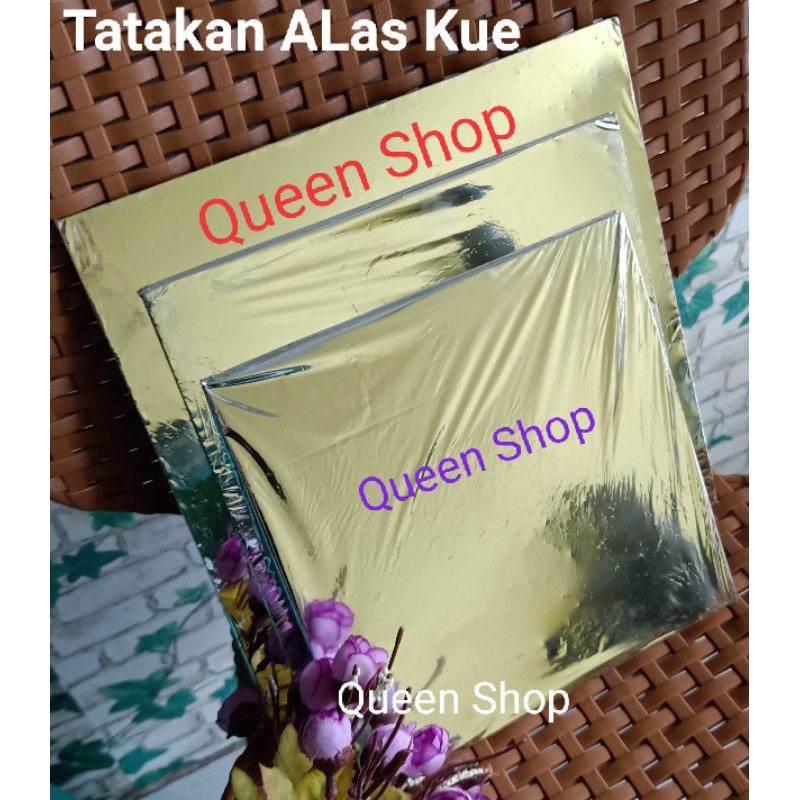 Tatakan Alas kue tart kotak bahan triplek uk 24cm