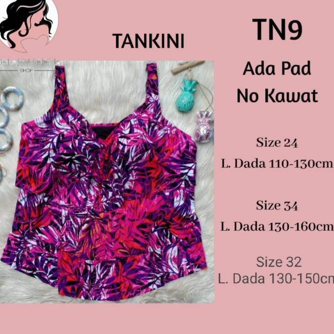 BIKINI TANKINI BIG SIZE. TANKINI JUMBO. TN9 BIKINI BEACHWEAR WANITA