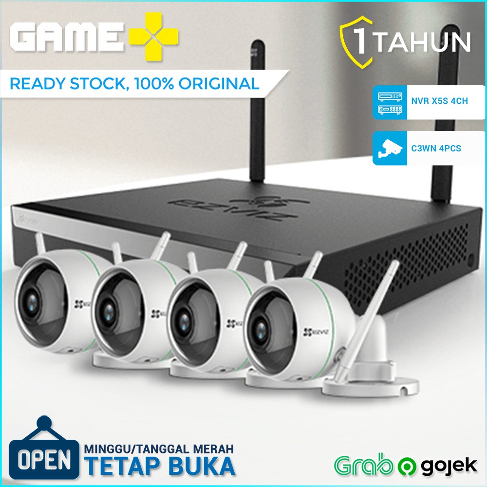EZVIZ BUNDLE KIT NVR X5S-4CH + Kamera EZVIZ C3WN GARANSI RESMI 1 TAHUN