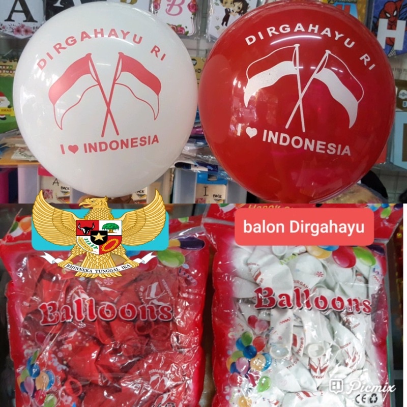 PERAYAAN ACARA 17 AGUSTUS - BALON FOIL BENDERA BANNER BUNTING FLAG - KEMERDEKAAN DIRGAHAYU HUT RI