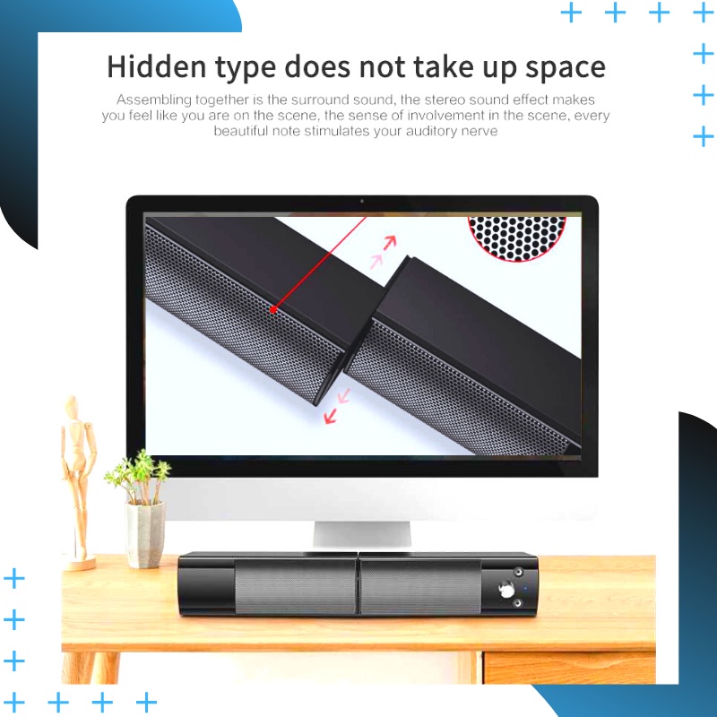 Speaker TV LED Soundbar Home Theatre Spiker Aktif Speker Desktop Super Bass Laptop PC Komputer HP