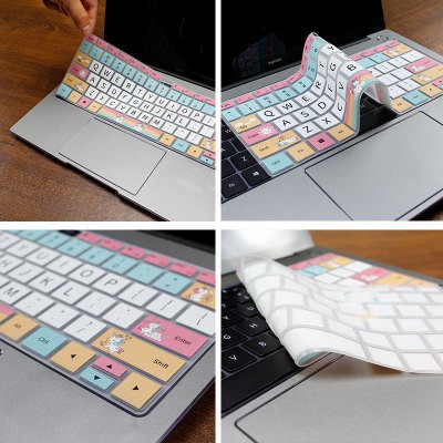 Huawei silicone keyboard cover for matebook 14/D14/D15/Xpro 2020 Honor MagicBook 14/15 color printing color keyboard membrane film