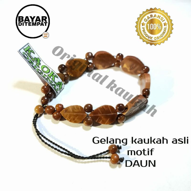 Gelang kaukah kokka asli motif daun (ORIGINAL KAUKAH)