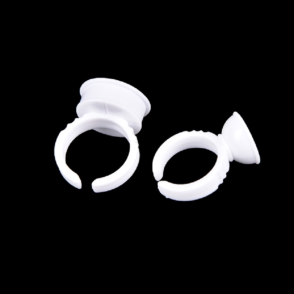 [OOID] 50Pcs Disposable Glue Holder Ring Pallet for Eyelash Extension Tattoo Pigment ID