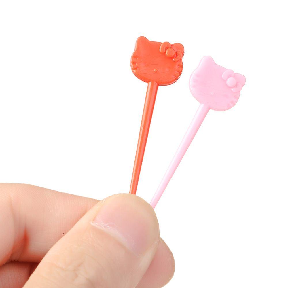 8pcs Garpu Buah Desain Bunga Untuk Dekorasi Makan Siang Anak