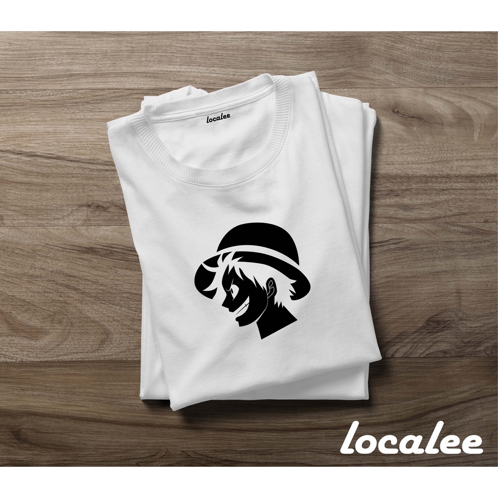 MANGA COLLECTION TSHIRT- LUFFY TSHIRT- KAOS SABLON ONE PIECE LUFFY- LUFFY CRAYON WHITE TSHIRT