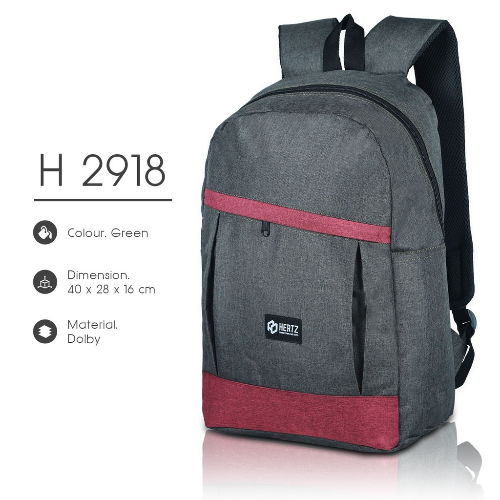 Tas Ransel Pria H 2918 Tas Punggung Backpack model terbaru Brand Hertz Murah Berkualitas