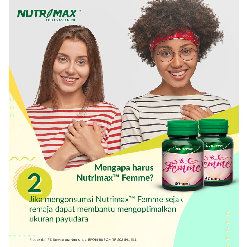 Nutrimax Femme Phytoestrogen Kesehatan Payudara Wanita Keseimbangan Hormon Alami Menormalkan Siklus Menstruasi-2