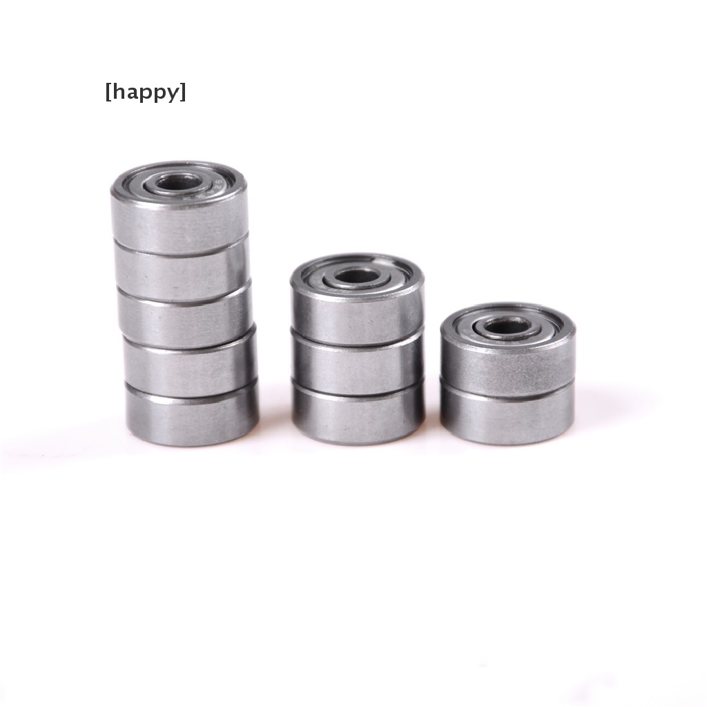 10pcs / Set 606zz Miniatur Bola Bearing Deep Groove Shielded Bahan Metal Ukuran 6x17 X 6mm