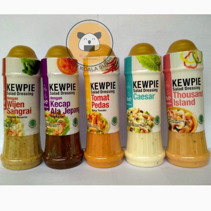 

4.4 F⚡ASH SALE KEWPIE Salad Dressing 200 ml Caesar, Tomat Pedas, Thousand Island, Kecap Jepang, Wije