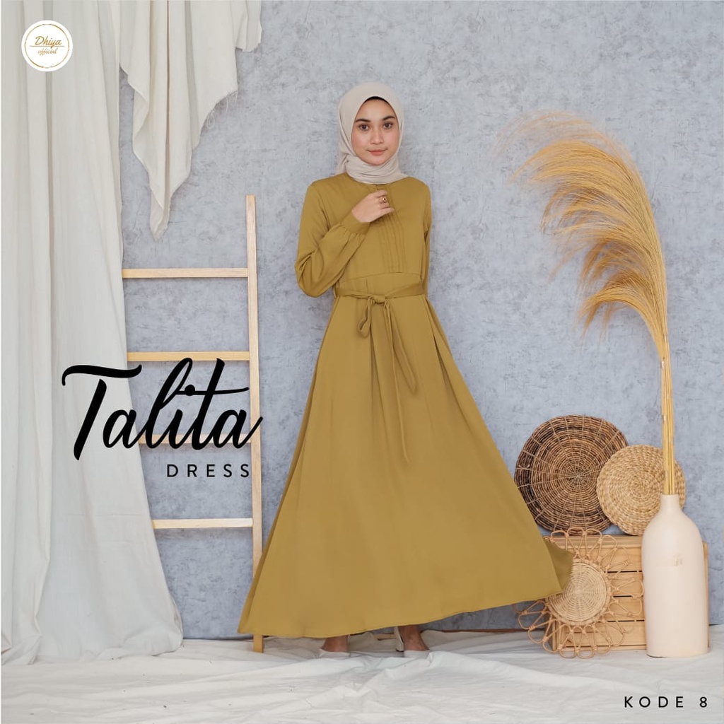 Gamis Only Warna Kiwi Talita by Dhiya Official