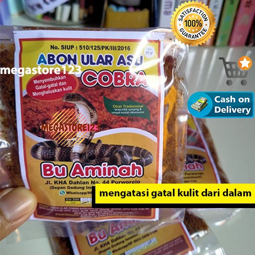 

Abon Ular Cobra Obat Kulit Gatal Herbal Asli