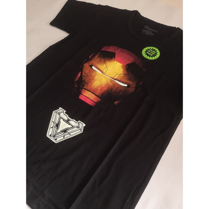 Kaos Anak Laki-Laki Iron Man New Glow in the dark Baju Atasan Tanggung Rhymes