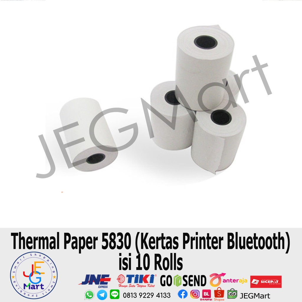 

Thermal Paper 5730 5731 (Kertas Printer Bluetooth) isi 10 Rolls
