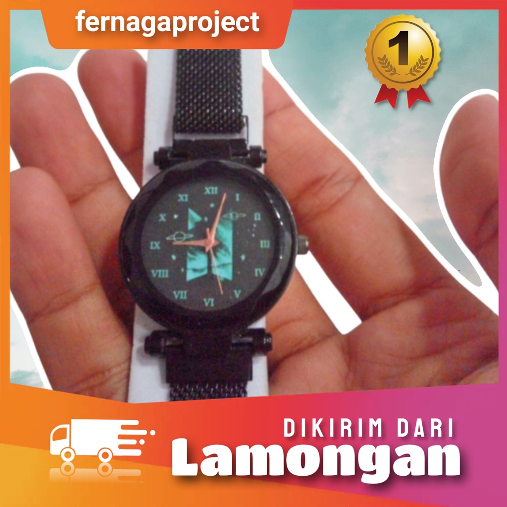Jam Tangan Wanita Korea BTS BT21 KPOP Anti air Waterproof Non Led gaya Kekinian harga grosir murah