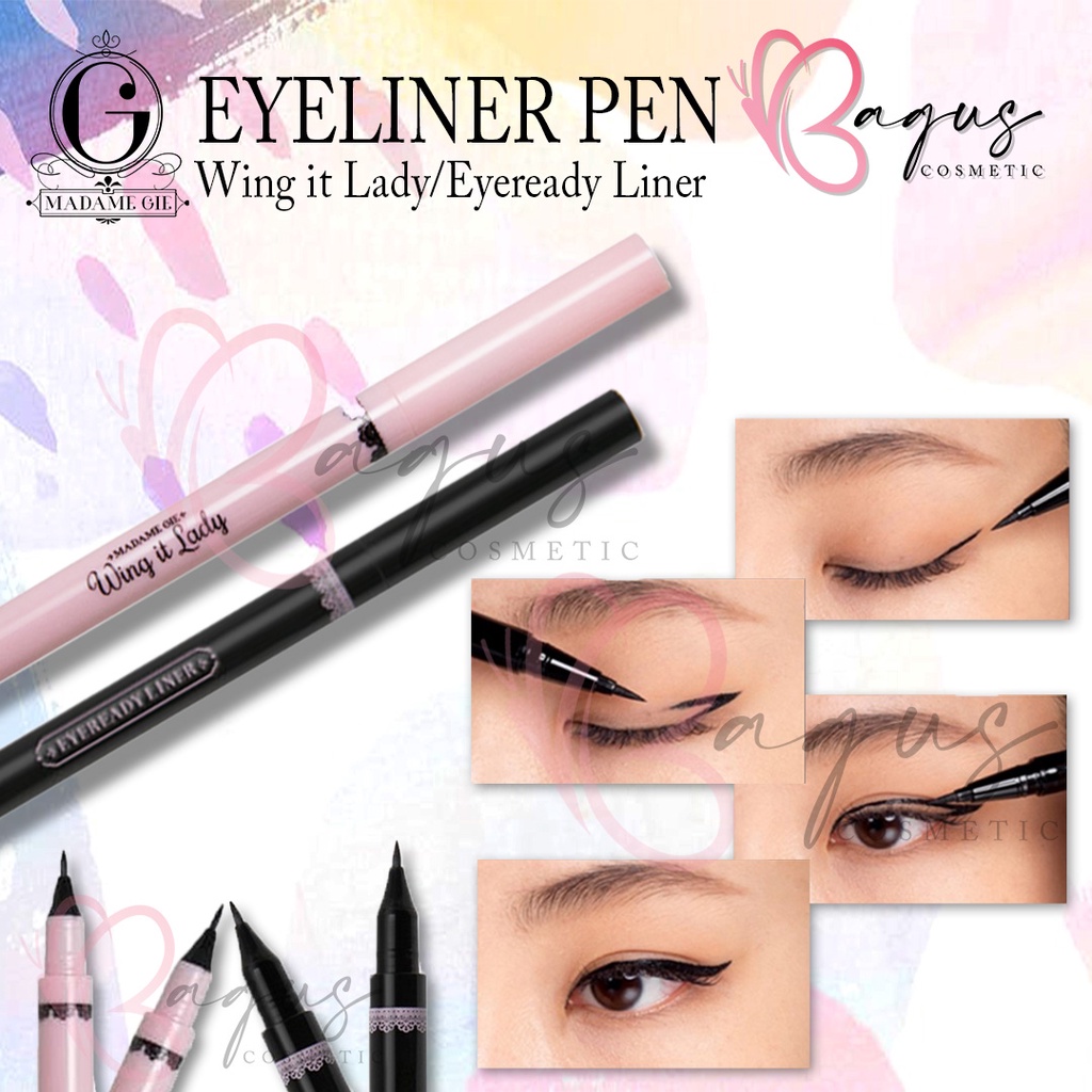 ⭐BAGUS⭐ MADAME GIE EYELINER SPIDOL | Eyeready Liner &amp; Eye Wing It Lady