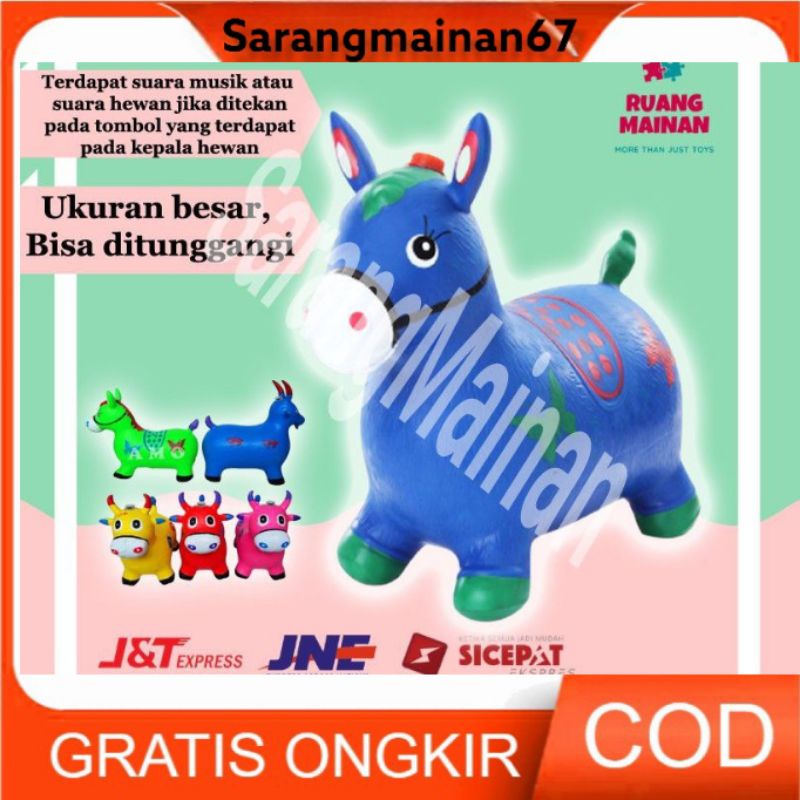 Mainan Anak/Mainan Kuda kudaan/Kuda Karet/Animal Jumping