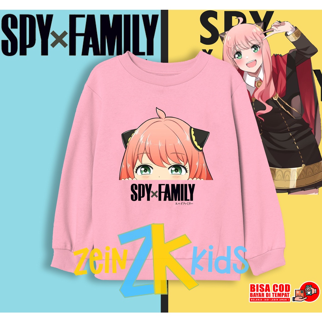 Sweatshirt Anya Forger Spy X Family Anak / Sweater Anime Anak Kawaii Anya Forger Spy X Family