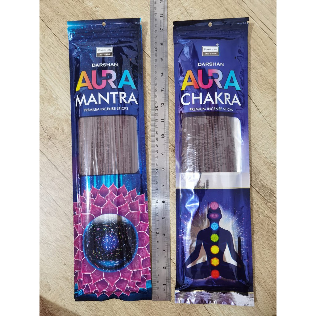 Dupa Hio Aura Mantra Pouch Plastik Isi 100 Batang by India Aromaterapi Darshan