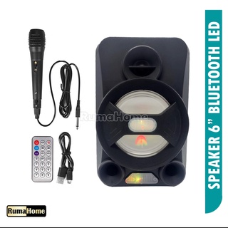 Speaker MEETING Bluetooth ORI LX-603 Karaoke 6 Inch Gratis Microphone Super Bass / Salon Aktif