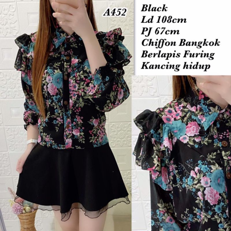 A452.Atasan wanita chiffon bangkok