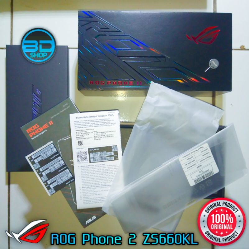 ORIGINAL ASLI Box Kotak Dus Buku Dusbuk Book Dusbook Kardus Asus ROG Phone 2 ZS660KL TENCENT GAMES