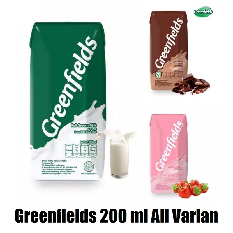 

Greenfields 200 ml All Varian - Susu UHT Green Fields 200 ml #ABA