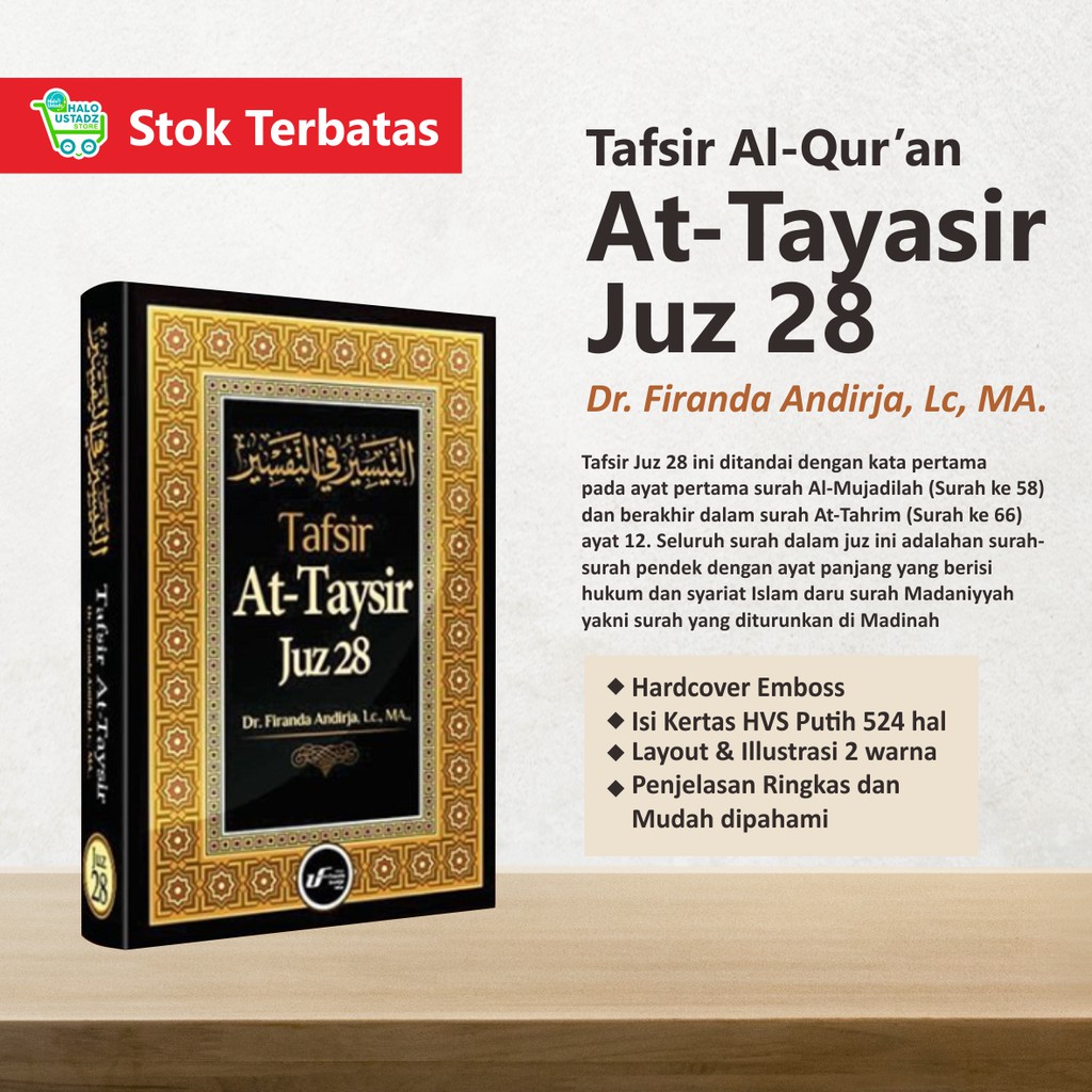 Buku Tafsir Juz 28 Karya Ustadz Dr. Firanda Andirja, Lc, MA