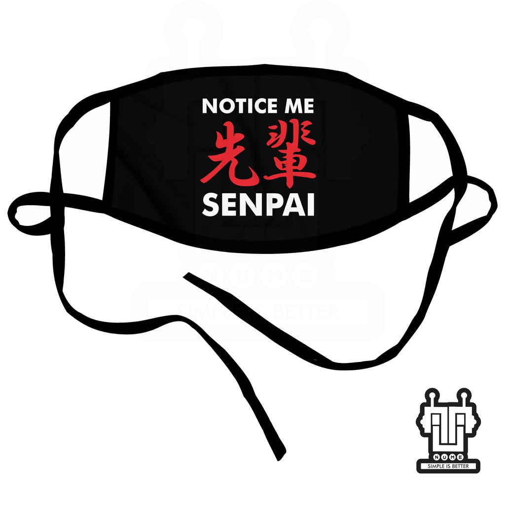 Masker Emoticon Masker Kain Masker Notice Me Senpai Masker Wibu Lucu
