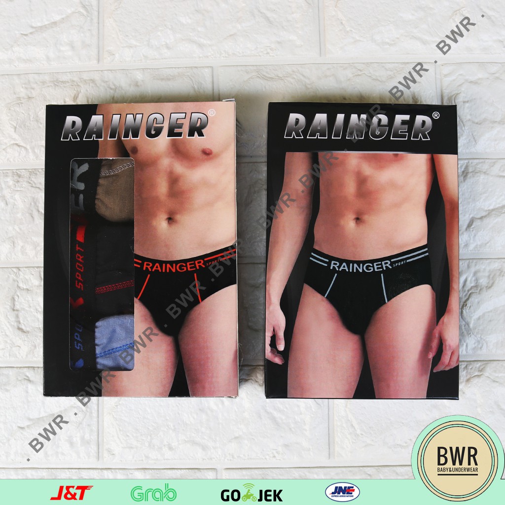 [ 3pc ] CD RAINGER RG 009 Box Hitam | Celana Dalam Pria Karet Boxer - Bwr