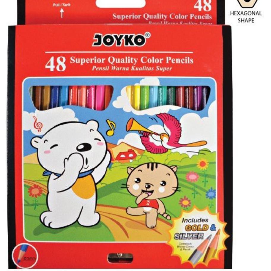

Terlaris Color Pencils Joyko Pensil Warna CP-48PB 48 Warna Klasik Classic ORI ,,,
