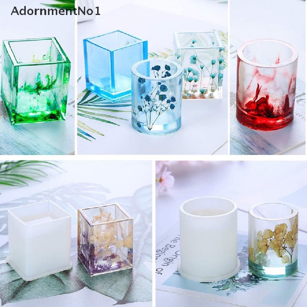 (AdornmentNo1) Cetakan Resin Epoxy Bahan Silikon Untuk Membuat Tempat Lilin DIY