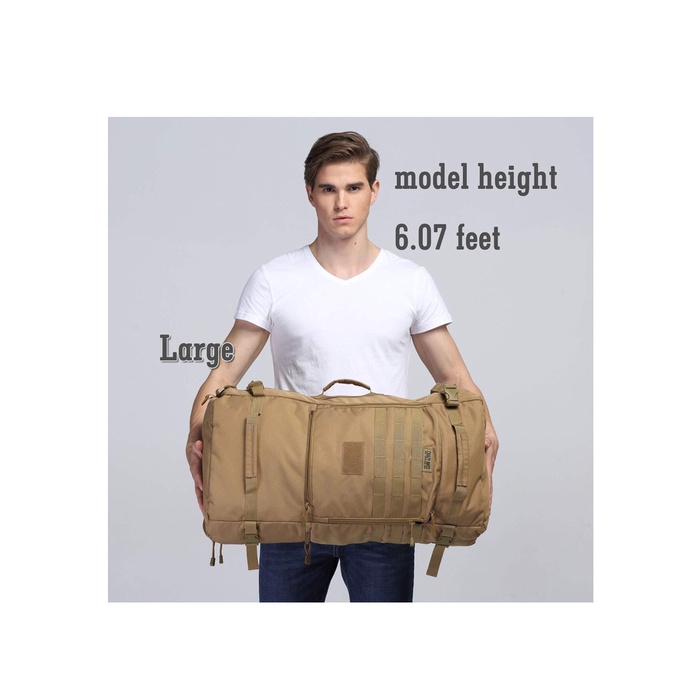 (BISA COD) Tas Militer Ransel Keril Cordura 025 Military Bagpack Duffel Bag 114 - Tactical Brown