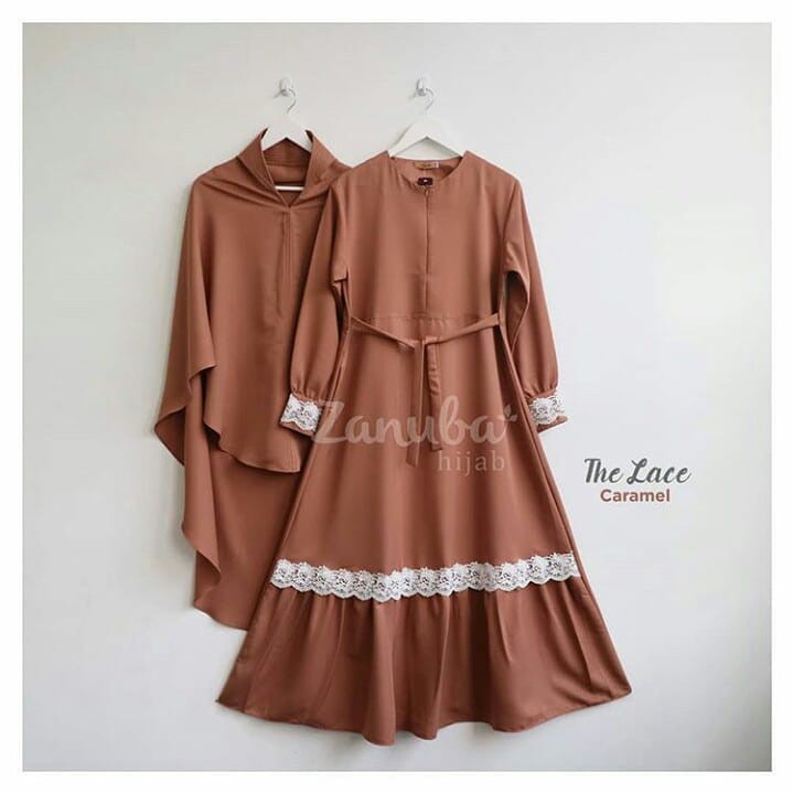 GAMIS SYARI ANNAJAH CAPUCCINO 900GR 110 140 ALLSIZE GAMIS SYARI BUSUI CADAR CREPE HQ POLOS MURAH I.