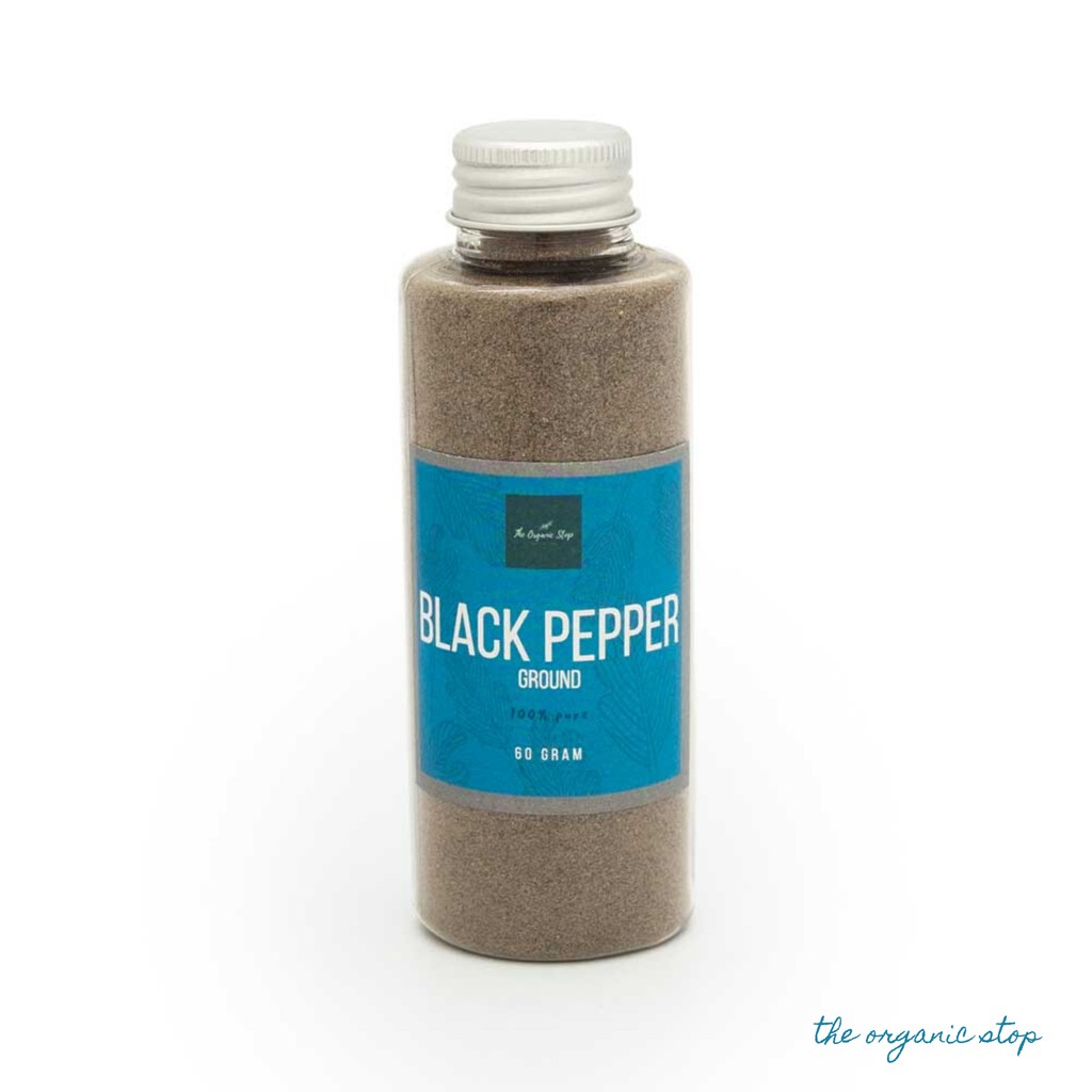 

TheOrganicStop Ground Black Pepper Lada Hitam Bubuk Botol 60 gram