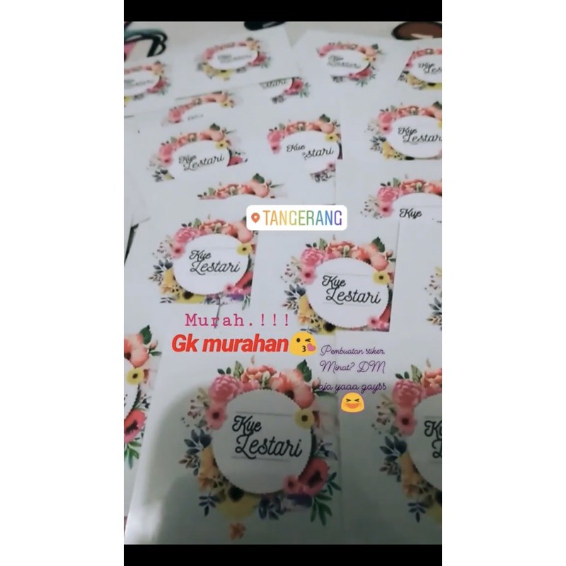 

Stiker Label Produk Kemasan Ukuran Persegi 54pcs Murah