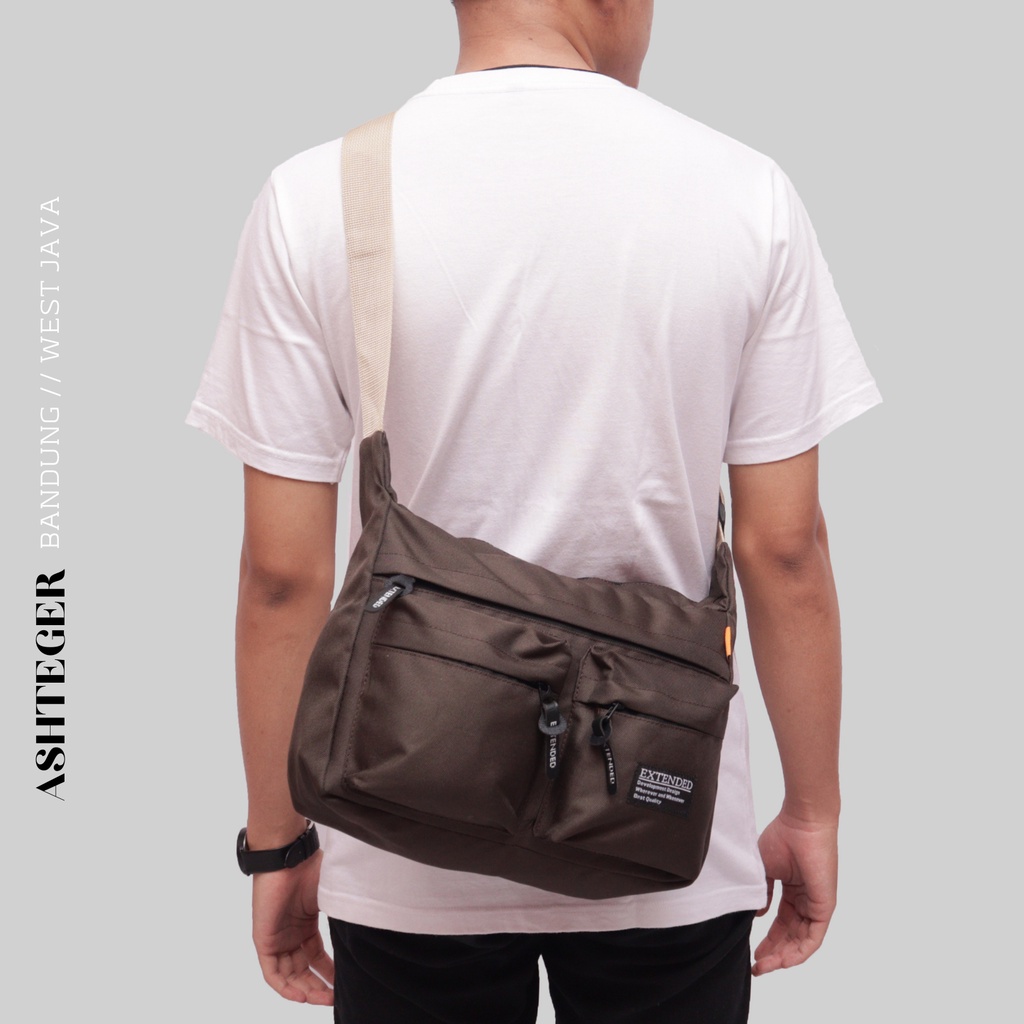 Tas Selempang Pria Slingbag Pria Premium Casual Trendy Distro Sling Bag Slempang Kerja Sekolah Kuliah Messenger Murah