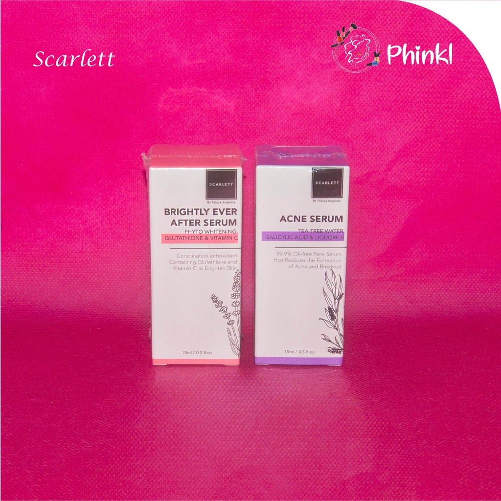 `ღ´ PHINKL `ღ´SCARLETT serum wajah dual memperbaiki skin barrier jerawat mencerahkan face