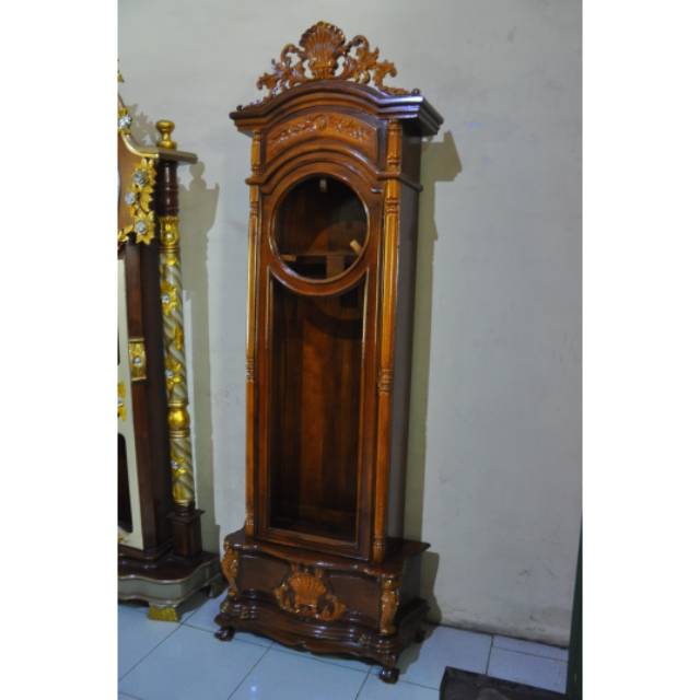 Jam Kayu Jati Qolby Ruang Tamu