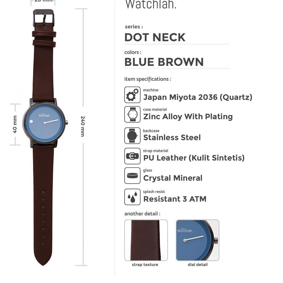 KhususBigPromo Watchlah Dot Neck - Blue Brown Just Today  ☾