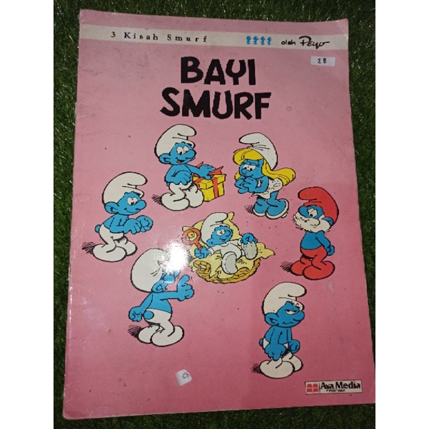 Buku komik berwarna Aya Media - Bayi Smurf (preloved)