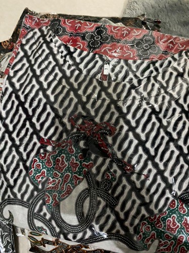 Tey-17 Batik Wanita Asj Sa Hrb026 Kenongo Kemeja Tosca Pendek