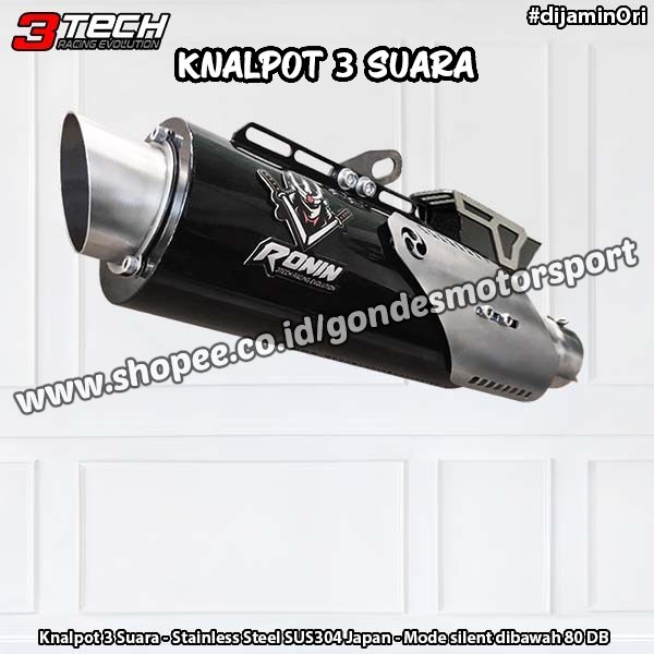 Knalpot Ronin Katana 3 Suara  Next Gen EVA 150cc - 160cc