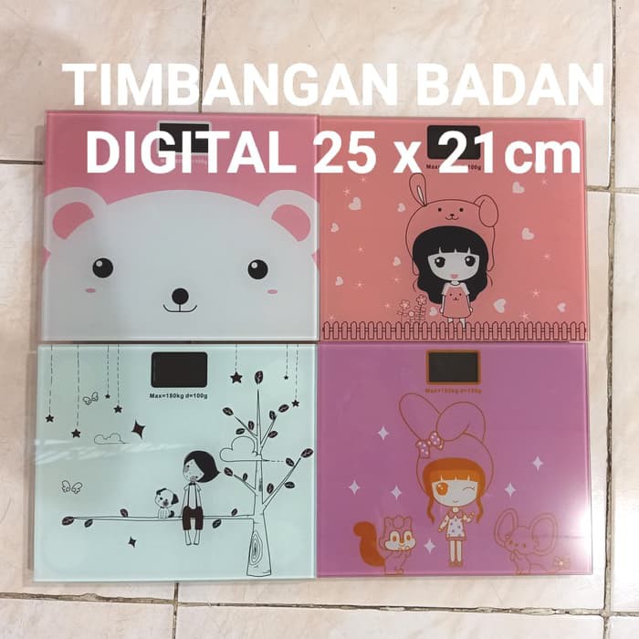 TIMBANGAN BADAN DIGITAL KACA 180Kg 25 x 21cm electronic personal scale