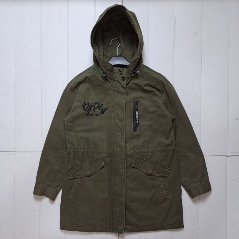 JAKET PARKA HANGTEN FIELD JACKET ARMY FASHION SIZE M
