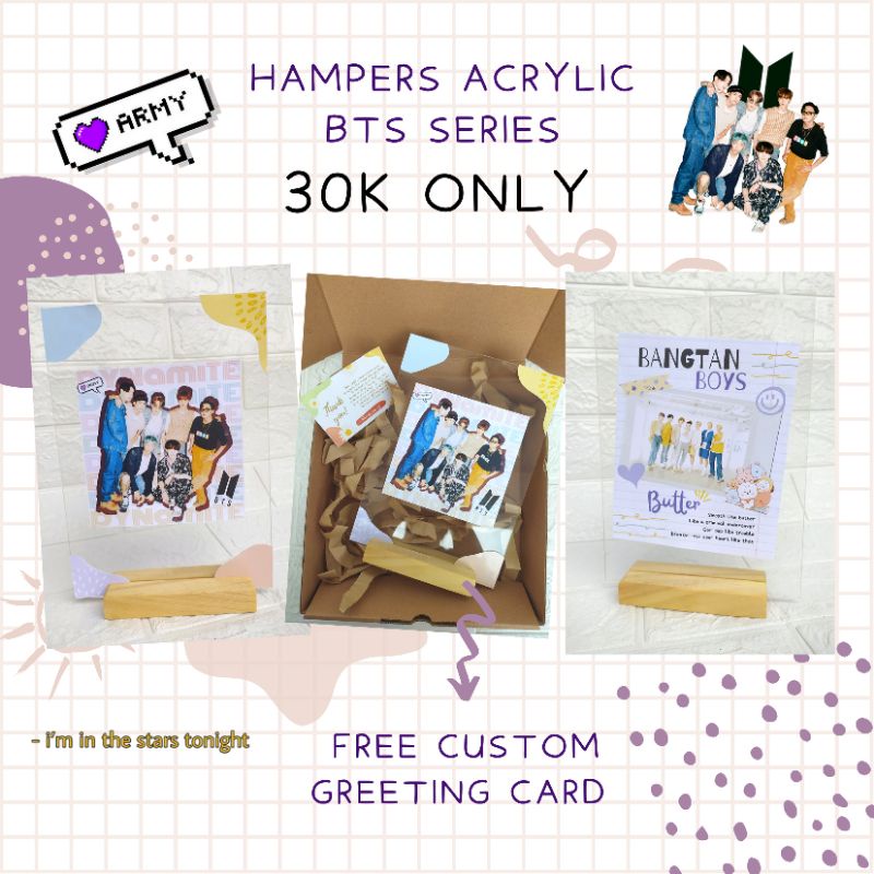 HAMPERS AKRILIK BTS, HAMPERS KPOP, KADO KPOP, KADO BTS, KADO MURAH, HAMPERS BTS, HAMPERS KPOP, BLACK
