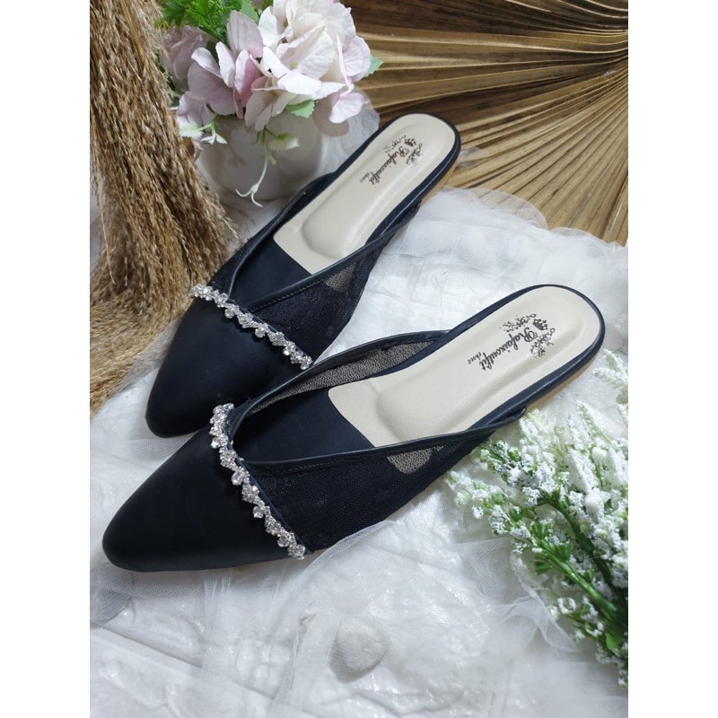 flatshoes alexna hitam